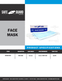 BLUE DISPOSABLE SURGICAL FACE MASK 50 CT